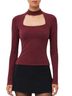 Aritzia Burgundy Long Sleeve Top Size M - photo 1