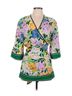 Ann Taylor 100% Polyester Floral Multi Color Long Sleeve Blouse Size L - photo 1