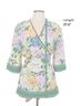 Ann Taylor 100% Polyester Floral Multi Color Long Sleeve Blouse Size L - photo 3