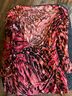 Jennifer Lopez Animal Print Multi Color Long Sleeve Blouse Size 1X - photo 5