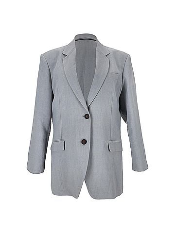Brunello Cucinelli Brunello Cucinelli Single-Breasted Blazer in Grey Viscose (view 1)