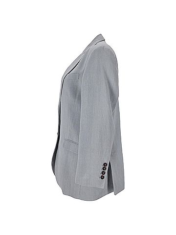 Brunello Cucinelli Brunello Cucinelli Single-Breasted Blazer in Grey Viscose (view 2)