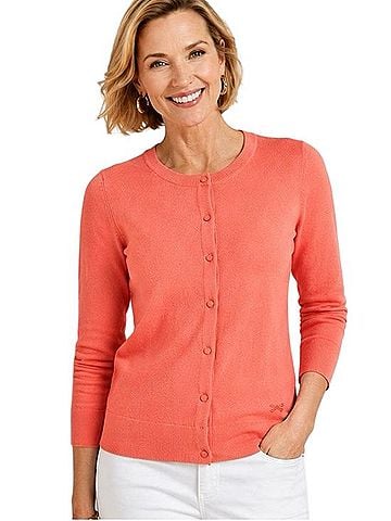 Talbots Classic Button-Front Crewneck Cardigan Cardigan (view 1)