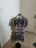 One World 95% Polyester 5% Spandex 100% Polyester Print Black White Gray Short Sleeve Blouse Size 1X - photo 4