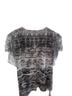 One World 95% Polyester 5% Spandex 100% Polyester Print Black White Gray Short Sleeve Blouse Size 1X - photo 2