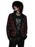 Dollhouse 10% Wool 50% Polyester 100% Polyester Plaid Red Black Jacket Size L - photo 2