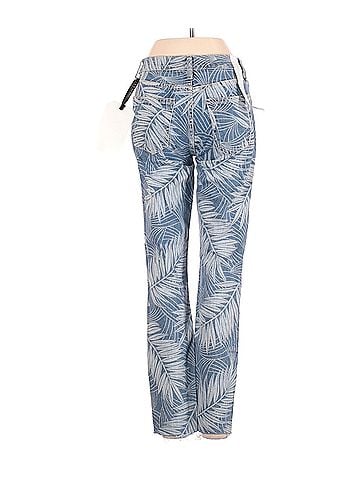 Current/Elliott Current/Elliot The Stiletto Jean Wily Blue Palm Print Current/Elliott Jeans (view 2)