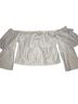 Boohoo Sabi Striped Ruffle Bardot Long Sleeve Blouse - photo 1