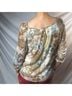 I.N. Studio Floral Multi Color Short Sleeve Blouse Size S - photo 3