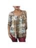 I.N. Studio Floral Multi Color Short Sleeve Blouse Size S - photo 1