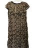 Cache Floral Black Gold Cocktail Dress Size 10 - photo 1