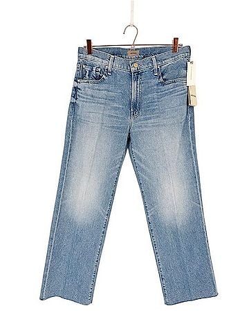 Mother The Mid Rise Rambler Zip Ankle Fray Jeans (view 1)