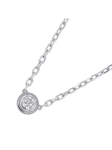 Cartier Cartier Damour Necklace SM Small Model Diamond 1P 0.09ct 18KWG White Gold B7215900 Pendant (view 1)