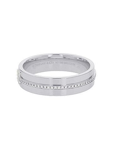 Tiffany & Co. Tiffany &amp; Co. T Wide Diamond Ring, 18K White Gold, Ring Size Approx. 1 (view 2)