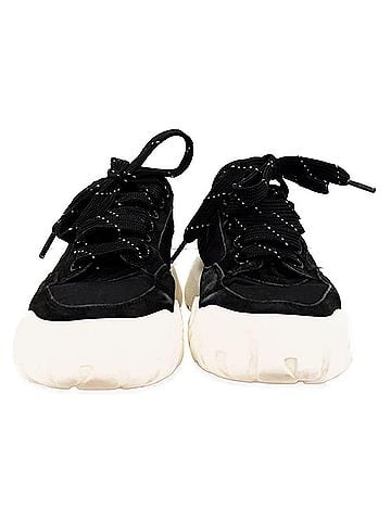 Alexander McQueen Alexander Mcqueen Court Chunky Sneakers in Black Suede (view 2)
