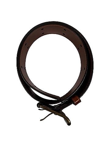 Burberry Burberry Double Holed Belt in Brown Leather (view 2)