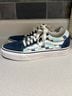 Vans Checkered-gingham Blue Yellow White Gray Sneakers Size 6 - photo 4