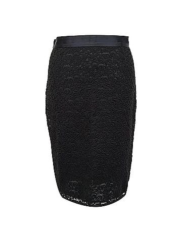 Dolce & Gabbana Dolce &amp; Gabbana Lace Midi Pencil Skirt in Black Polyamide (view 1)