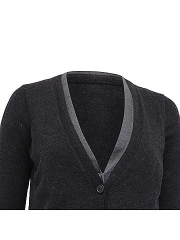 Theory Theory V-neck Cardigan in Grey Wool (view 2)