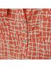 Mix by 41 Hawthorn 100% Polyester Graphic Orange White 3/4 Sleeve Blouse Size S - photo 4