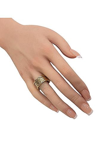 Bvlgari Bvlgari Bulgari B.zero1 4-band ring, 1, 18K yellow gold, women's, pre-owned. (view 2)