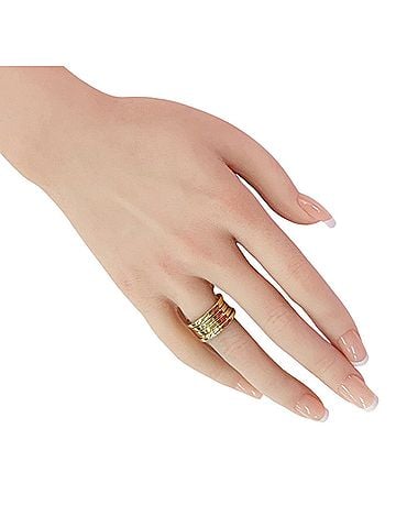 Bvlgari Bvlgari Bulgari B.zero1 4-band ring, 18K yellow gold, women's, pre-owned. (view 2)