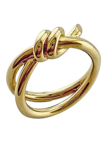 Tiffany & Co. Tiffany &amp; Co. Knot Double Row Ring, 18K Yellow Gold, Women's, Pre-owned. (view 1)