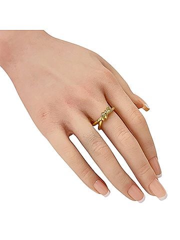 Tiffany & Co. Tiffany &amp; Co. Knot Double Row Ring, 18K Yellow Gold, Women's, Pre-owned. (view 2)
