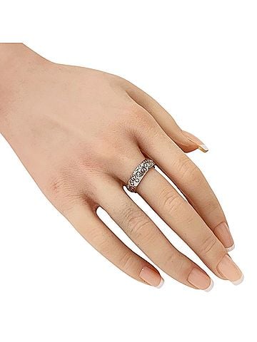 Gucci Gucci GG Icon Ring, 18K White Gold, Diamond, Women's, Pre-owned. (view 2)