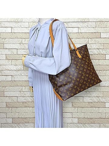 Louis Vuitton Louis Vuitton Cabas Mezzo Monogram Tote Bag, Canvas M51151, Brown, Women's, LOUIS VUITTON, Used (view 2)