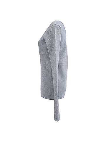 J.W. Anderson JW Anderson Asymmetric Cut-Out Sweater in Silver Viscose (view 2)