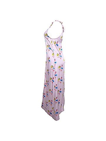 Ganni Ganni Floral Printed Midi Slip Dress in Multicolor Silk (view 2)