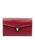 Prada 100% Leather Red Saffiano Envelope Pushlock Clutch One size - photo 1