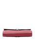 Prada 100% Leather Red Saffiano Envelope Pushlock Clutch One size - photo 4