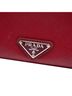 Prada 100% Leather Red Saffiano Envelope Pushlock Clutch One size - photo 6
