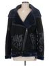 Desigual 100% Polyester Black Blue Faux Leather Jacket Size 6 - photo 1