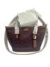 Coach Print Multi Color Brown Burgundy Leather Tote One size - photo 1