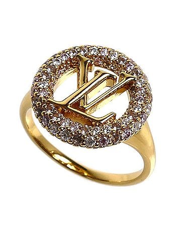Louis Vuitton LOUIS VUITTON Louis Vuitton GP Rhinestone Ring Louise Trésor M1221L Women's (view 1)