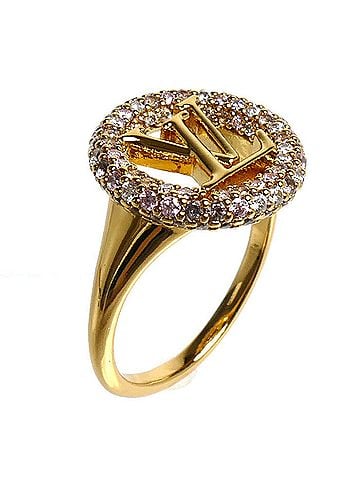 Louis Vuitton LOUIS VUITTON Louis Vuitton GP Rhinestone Ring Louise Trésor M1221L Women's (view 2)