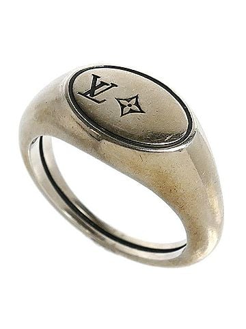Louis Vuitton LOUIS VUITTON LV Tailor Ring, Sterling Silver 925, M1151M, 10.5g, Men's (view 1)