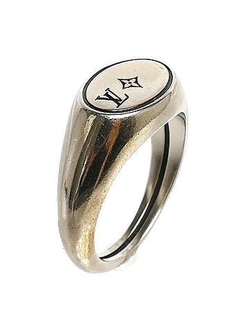 Louis Vuitton LOUIS VUITTON LV Tailor Ring, Sterling Silver 925, M1151M, 10.5g, Men's (view 2)