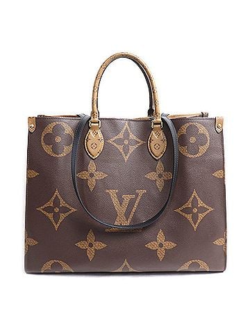 Louis Vuitton LOUIS VUITTON OnTheGo GM Tote Bag, Monogram Giant Reverse, Brown, M45320, Men's &amp; Women's (view 1)