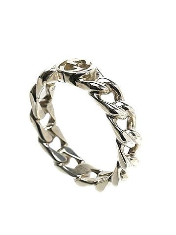 Gucci GUCCI Sterling Silver 925 Interlocking G Ring (843972 J8400 0818) 4.9g Men's &amp; Women's (view 2)