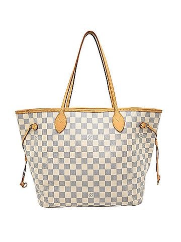 Louis Vuitton Louis Vuitton Neverfull MM Women's Tote Bag N51107 (Discontinued) Damier Azur White (view 1)