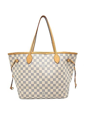 Louis Vuitton Louis Vuitton Neverfull MM Women's Tote Bag N51107 (Discontinued) Damier Azur White (view 2)