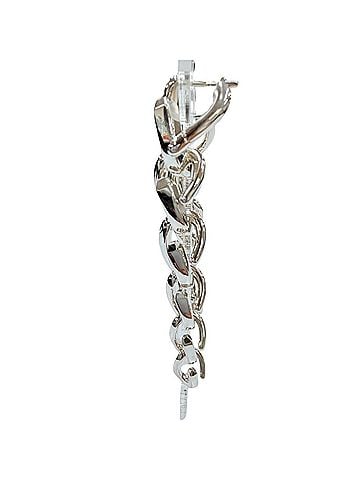 Tiffany & Co. TIFFANY&amp;Co. Tiffany Forge Drop Link Earrings, AG925 Sterling Silver, Weight 20.9g, Women's/Men's. (view 2)