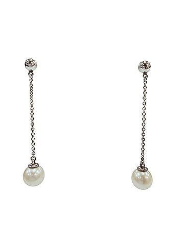 Tiffany & Co. TIFFANY&amp;Co. Tiffany Ziegfeld Collection Earrings, AG925 Sterling Silver, Pearl, Weight 1.9g, Women's, with Storage Bag. (view 1)