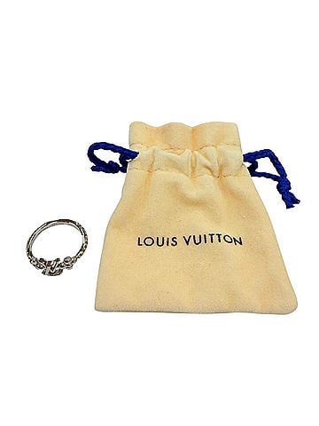 Louis Vuitton LOUIS VUITTON (Louis Vuitton) 2024 model M1188S Ring - LV Iconic Rhinestone Ring, Silver, Size S, Made in Italy, Women's, with dust bag. (view 2)