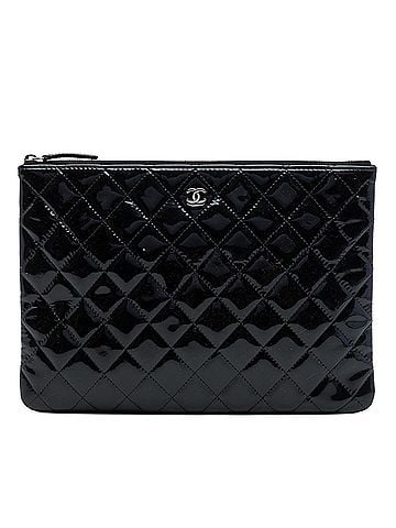 Chanel Medium Quilted Patent O Case Clutch (view 1)