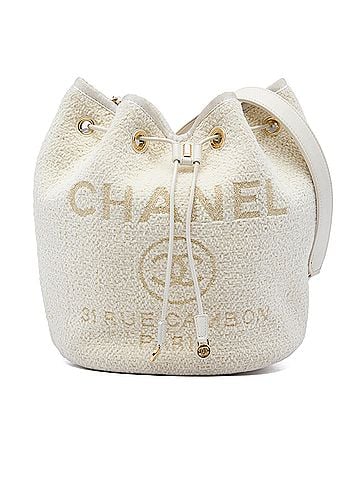 Chanel Small Tweed Deauville Drawstring Bucket Bag (view 1)